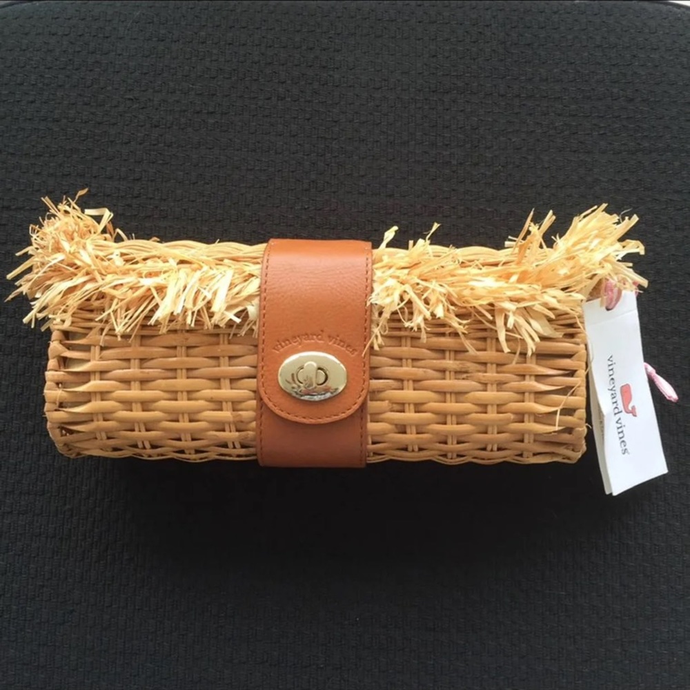Vineyard Vines’ Straw Clutch Bag